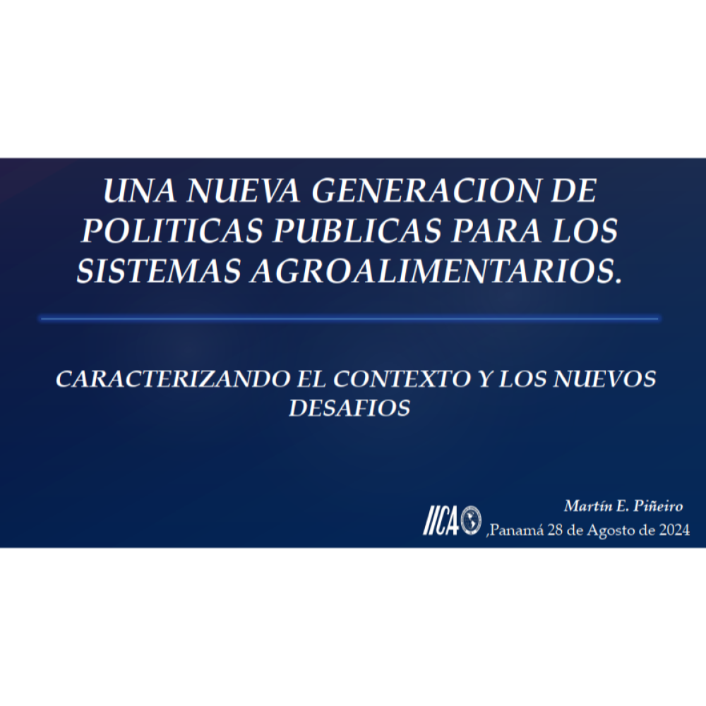 A new generation of public policies for agri-food systems: Characterizing the context and new challenges