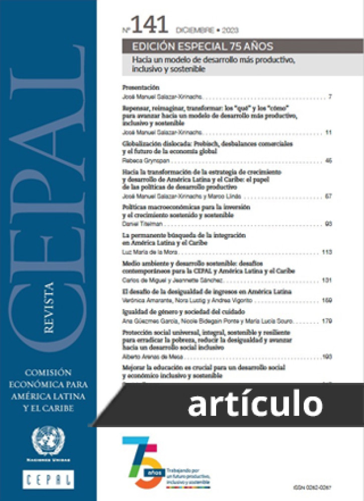 Towards the transformation of the growth and development strategy in Latin America and the Caribbean: the role of productive development policies