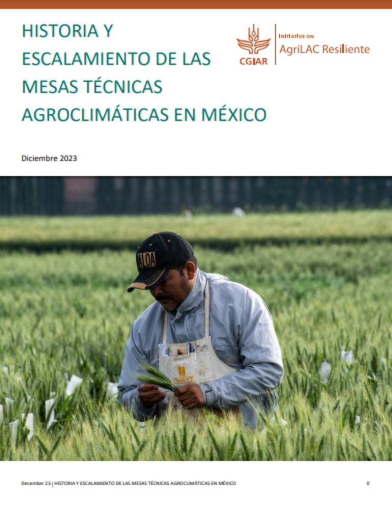 Historia y escalamiento de las Mesas Técnicas Agroclimáticas en México