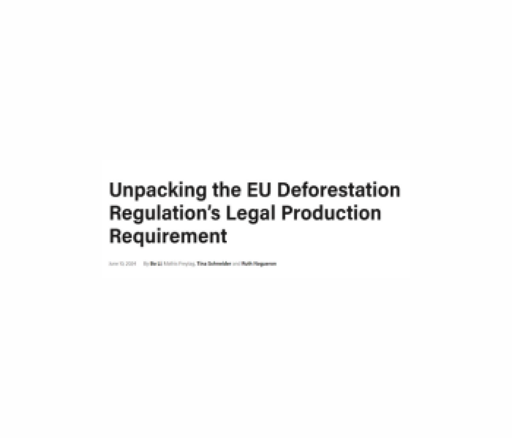 Explicación del requisito de producción legal del Reglamento de la UE sobre deforestación