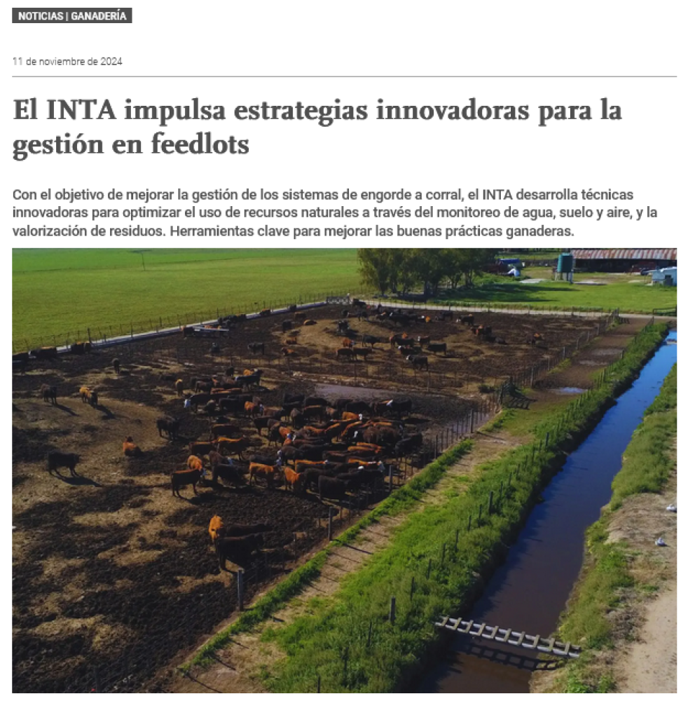 El INTA impulsa estrategias innovadoras para la gestión en feedlots