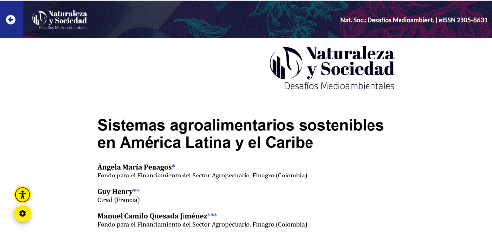 Sustainable agri-food systems in Latin America and the Caribbean
