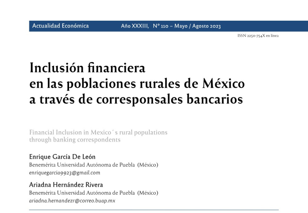 Inclusión financiera en las poblaciones rurales de México a través de corresponsales bancarios