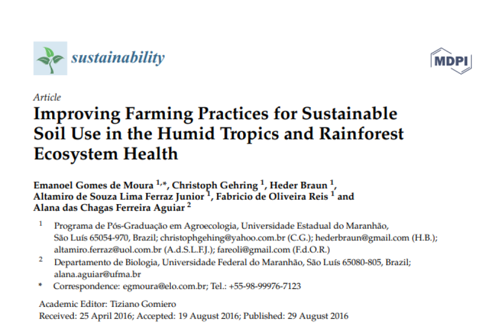 Improving Farming Practices for Sustainable Soil Use in the Humid Tropics and Rainforest Ecosystem Health