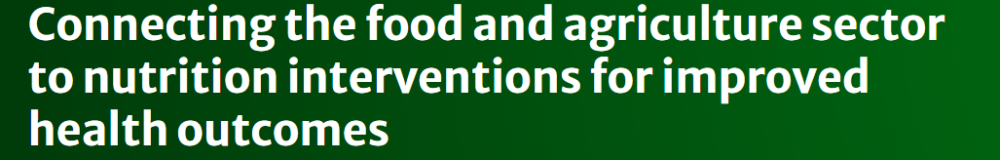 Conectando el sector alimentario y agrícola con intervenciones nutricionales para mejores resultados de salud
