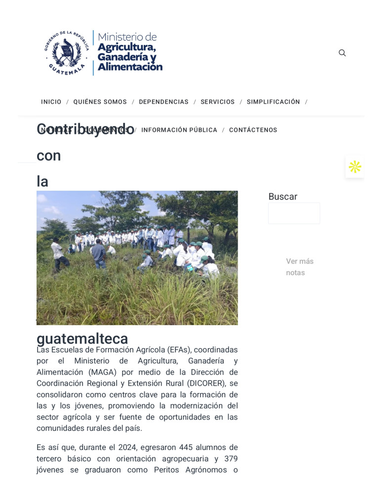 Contribuyendo con la formación agrícola de la juventud guatemalteca