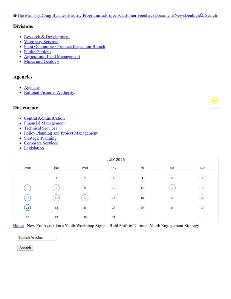 El Taller Juvenil de Agricultura de la Nueva Era señala un cambio audaz en la Estrategia Nacional de Participación Juvenil
