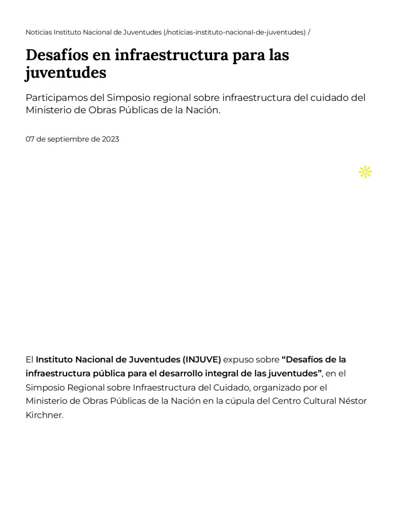 Desafíos en infraestructura para las juventudes