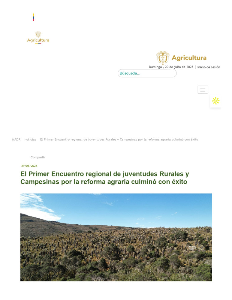 El Primer Encuentro regional de juventudes Rurales y Campesinas por la reforma agraria culminó con éxito