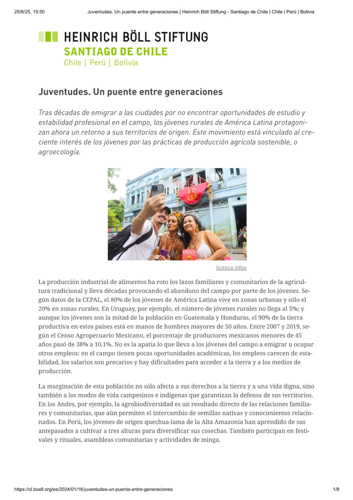 Juventudes. Un puente entre generaciones
