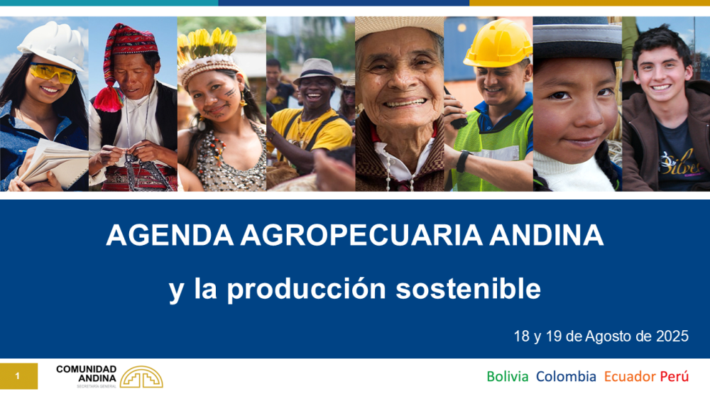 Agenda Agropecuaria Andina y la Producción Sostenible