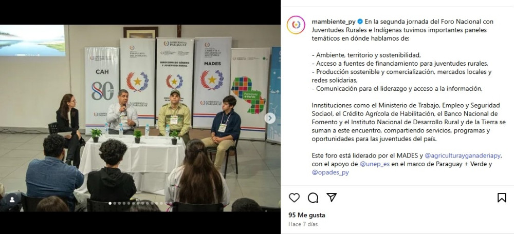 Foro Nacional con Juventudes Rurales e Indígenas