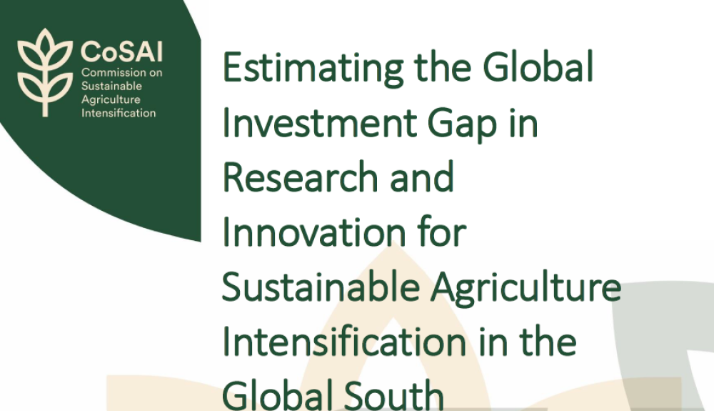 Estimating the global investment gap in research and innovation for sustainable agriculture intensification in the Global South.