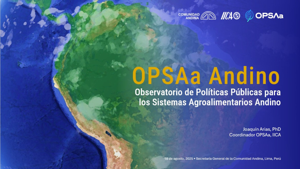 Presentación de lanzamiento del OPSAa Andino: hacia una nueva generación de políticas agroalimentarias