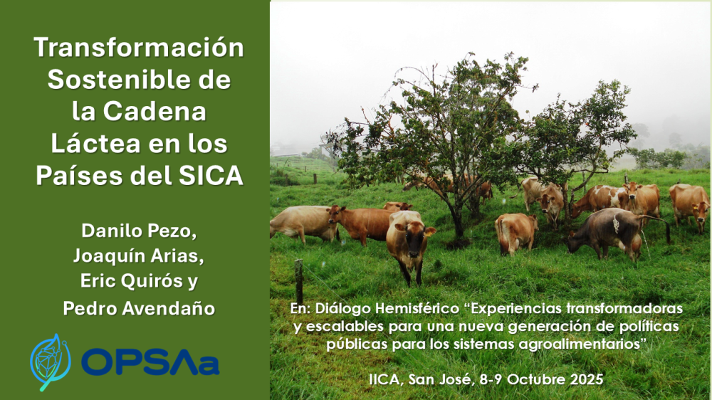 Transformación sostenible de la cadena láctea en los países del Sistema de Integración Centroamericana (SICA)