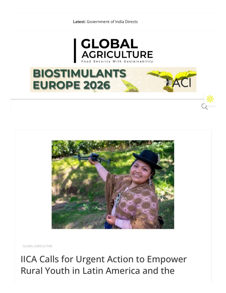 IICA Calls for Urgent Action to Empower Rural Youth in Latin America and the Caribbean