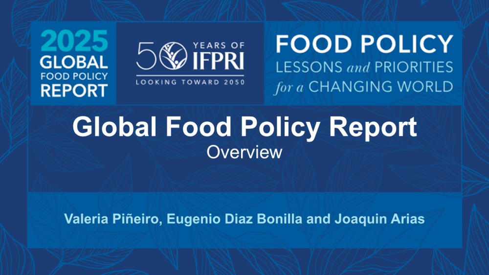 Presentación del Informe sobre la política alimentaria mundial 2025 (GFPR 2025)