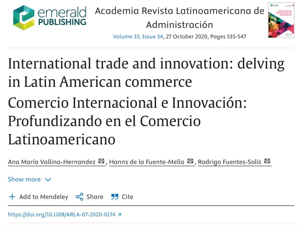 Comercio internacional e innovación: profundizando en el comercio latinoamericano