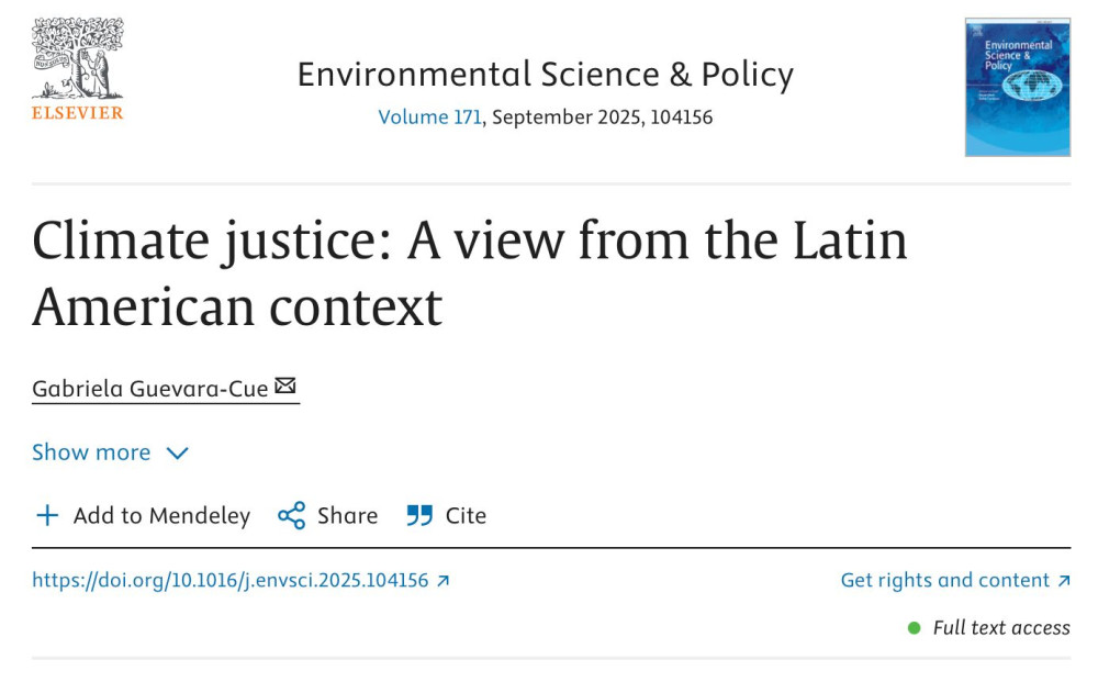 Climate justice: A view from the Latin American context