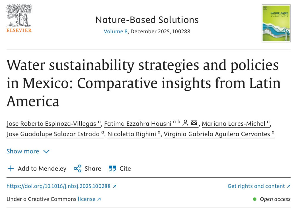 Water sustainability strategies and policies in Mexico: Comparative insights from Latin America