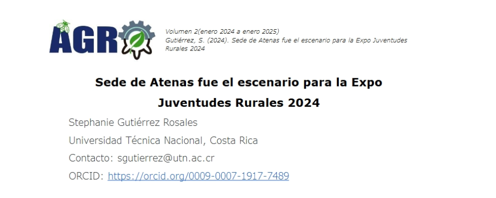 Expo Juventudes Rurales 2024 en la Sede de Atenas
