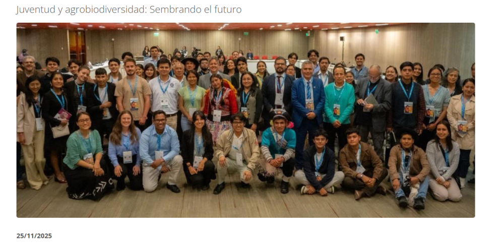 Transformative role of youth in agrobiodiversity