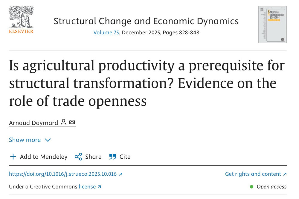 Is agricultural productivity a prerequisite for structural transformation? Evidence on the role of trade openness
