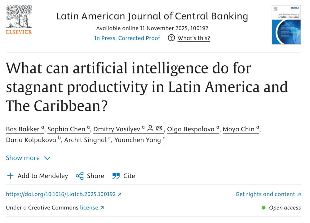 What can artificial intelligence do for stagnant productivity in Latin America and The Caribbean?