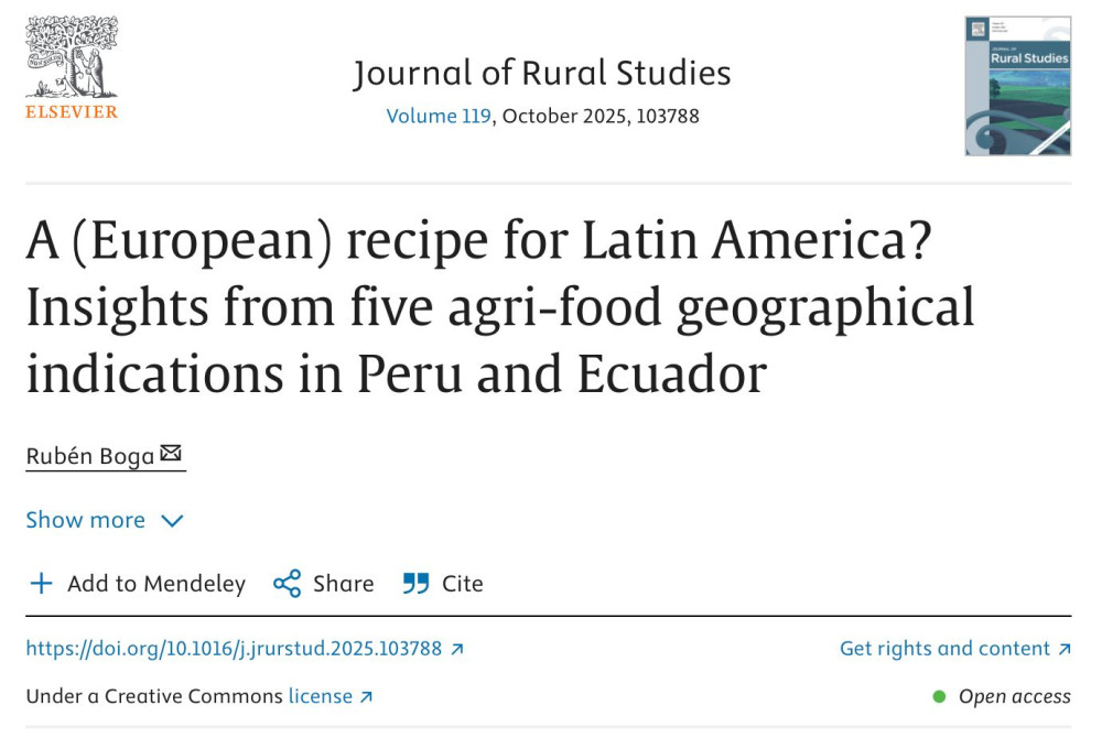 ¿Una receta (europea) para América Latina? Lecciones de cinco indicaciones geográficas agroalimentarias en Perú y Ecuador