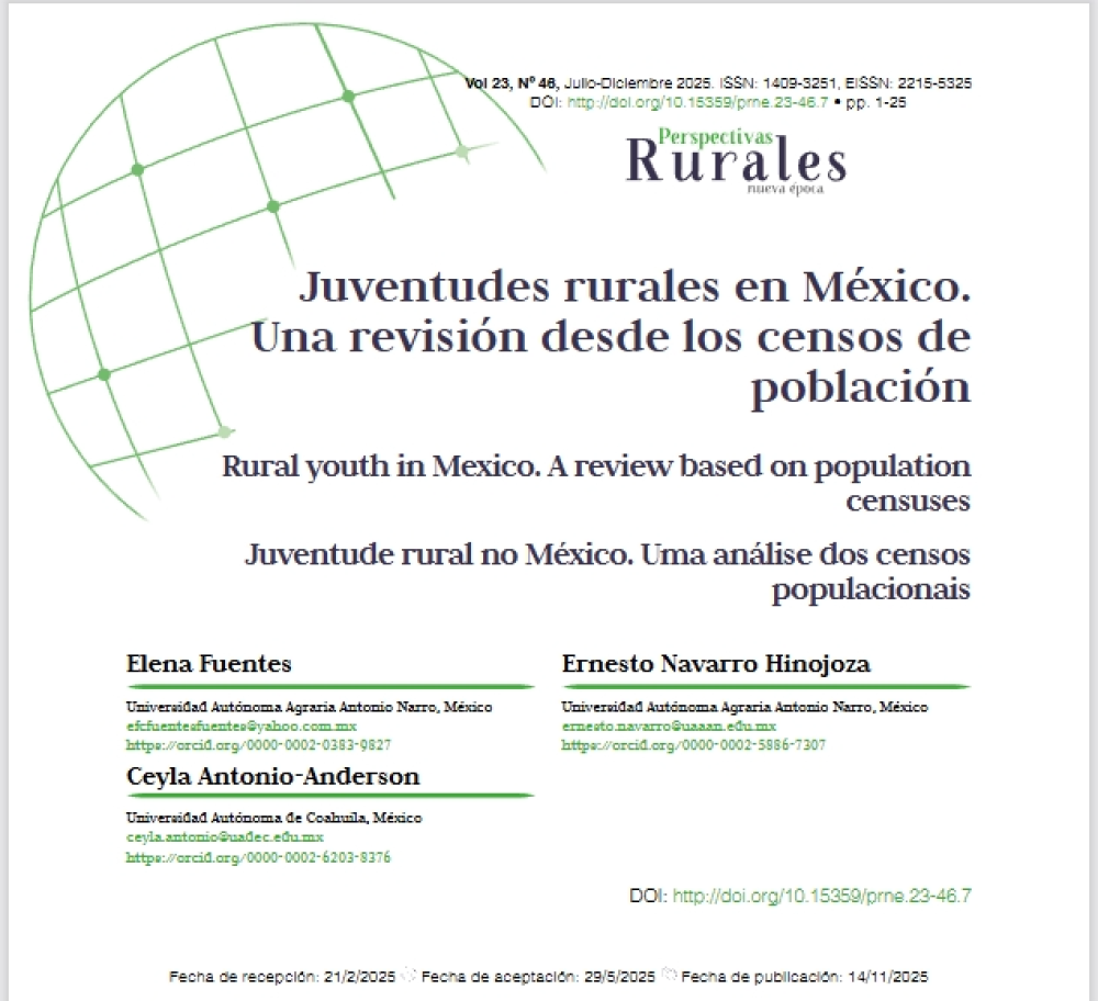 Juventudes rurales en México. Una revisión desde los censos de población