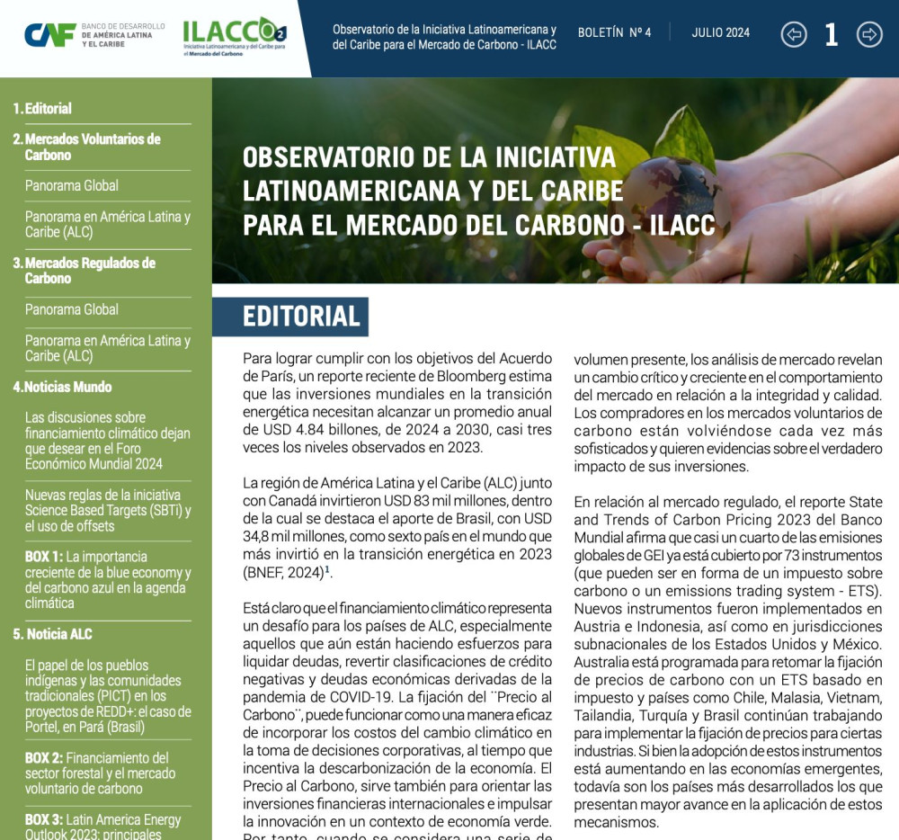 Bulletin No. 4 - Observatory of the Latin American and Caribbean Carbon Market Initiative - ILACC