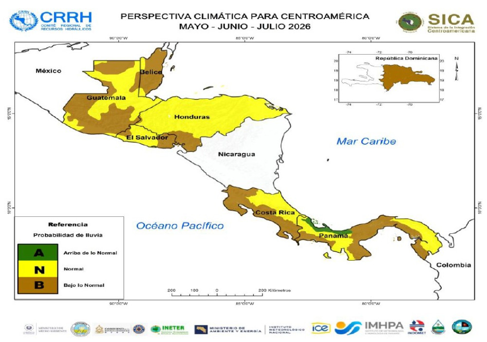 LXXX Perspectiva del Clima de América Central: mayo a julio de 2026