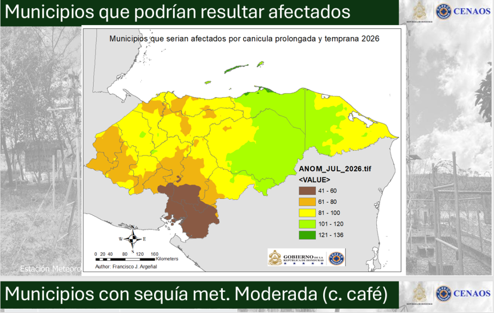 Honduras: Perspectiva climática junio-julio-agosto 2026