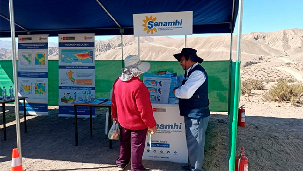 SENAMHI provides information on frost and El Niño Costero to the population of Ilabaya