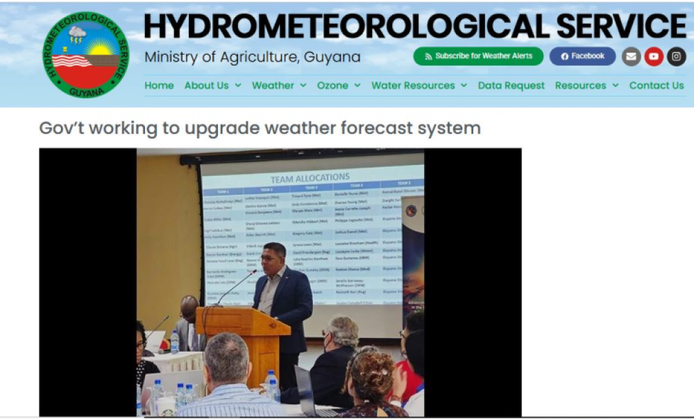 Upgrade of Hydromet Facilities for Improved Forecasting and Early Warning