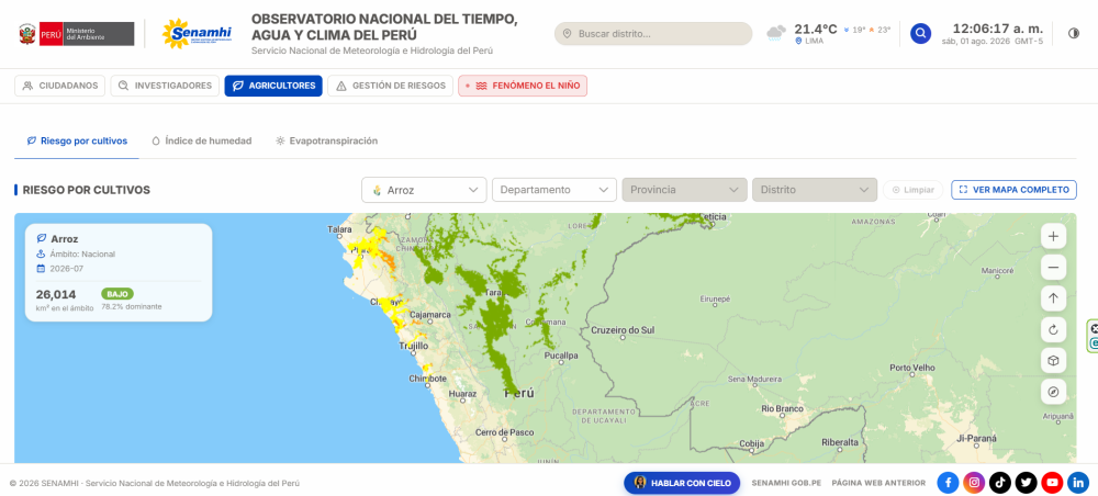 Observatorio Nacional del Tiempo, Agua y Clima del Perú