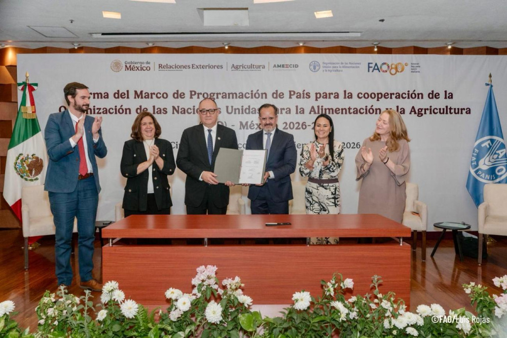 El Gobierno de México y la FAO firman el Marco de Programación de País 2026-2031 para transformar los sistemas agroalimentarios