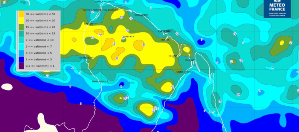 Lluvias temporales del 22 al 24 de octubre no ponen fin a la sequía en la Guayana Francesa